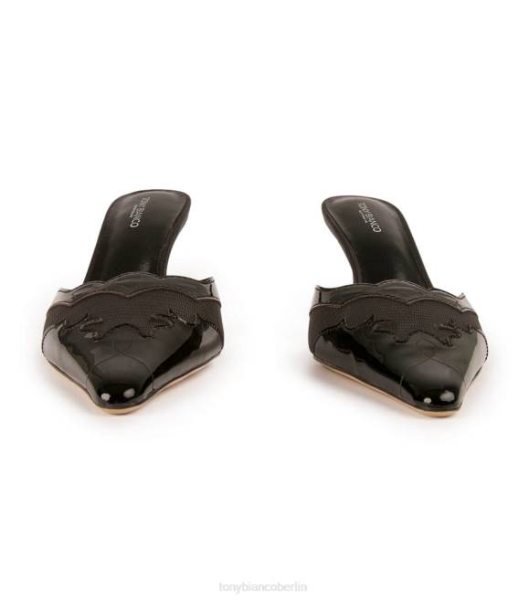 niedrige Absätze| de Tony Bianco Frauen Shuga-Absätze schwarz/schwarzes Lackleder 4624235